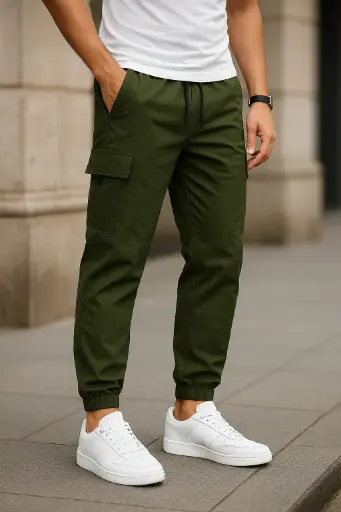 Urban Stretch Cargo – Olive Green
